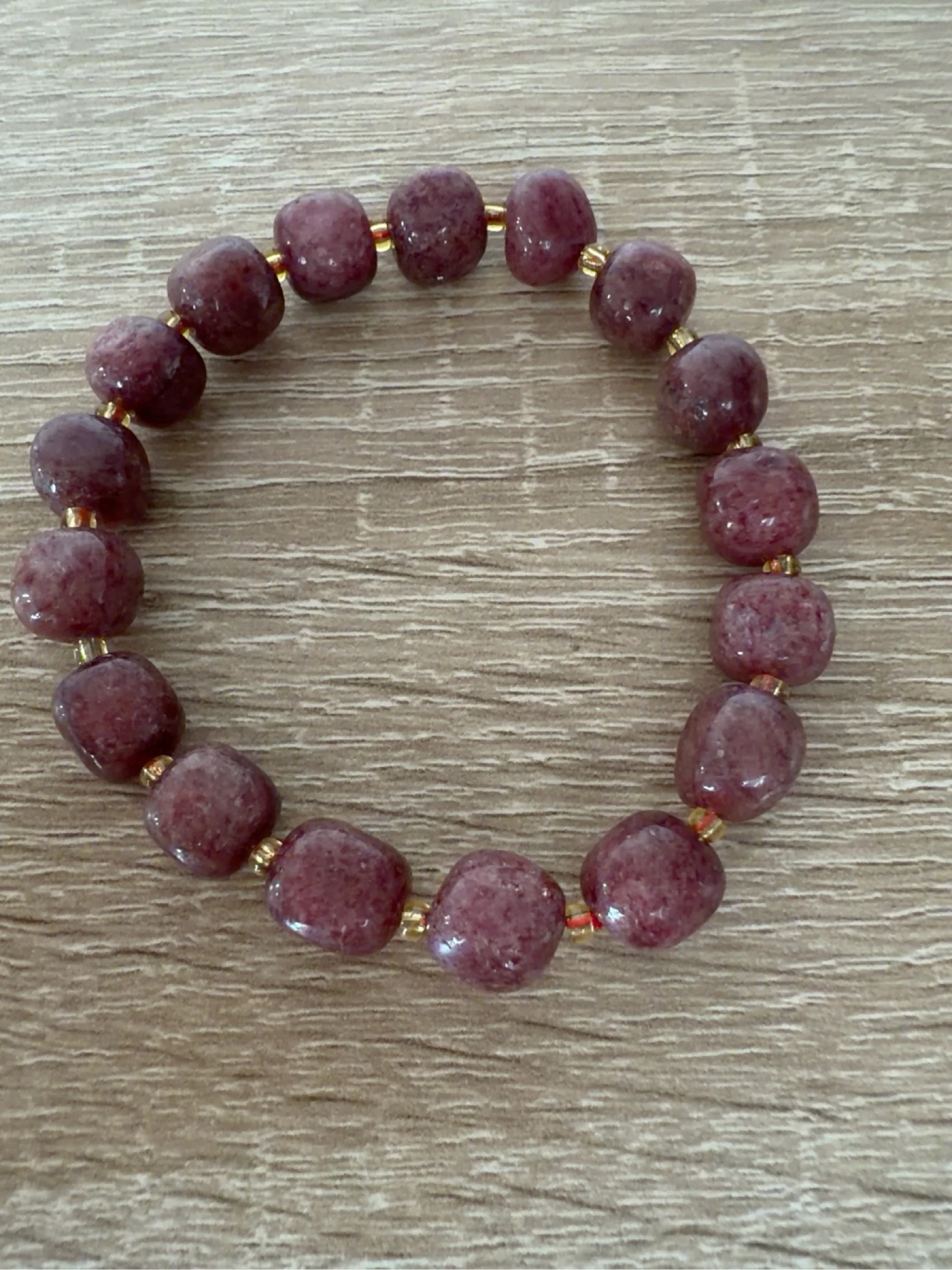 Pulseira de Quartzo Framboesa Natural – photo 2